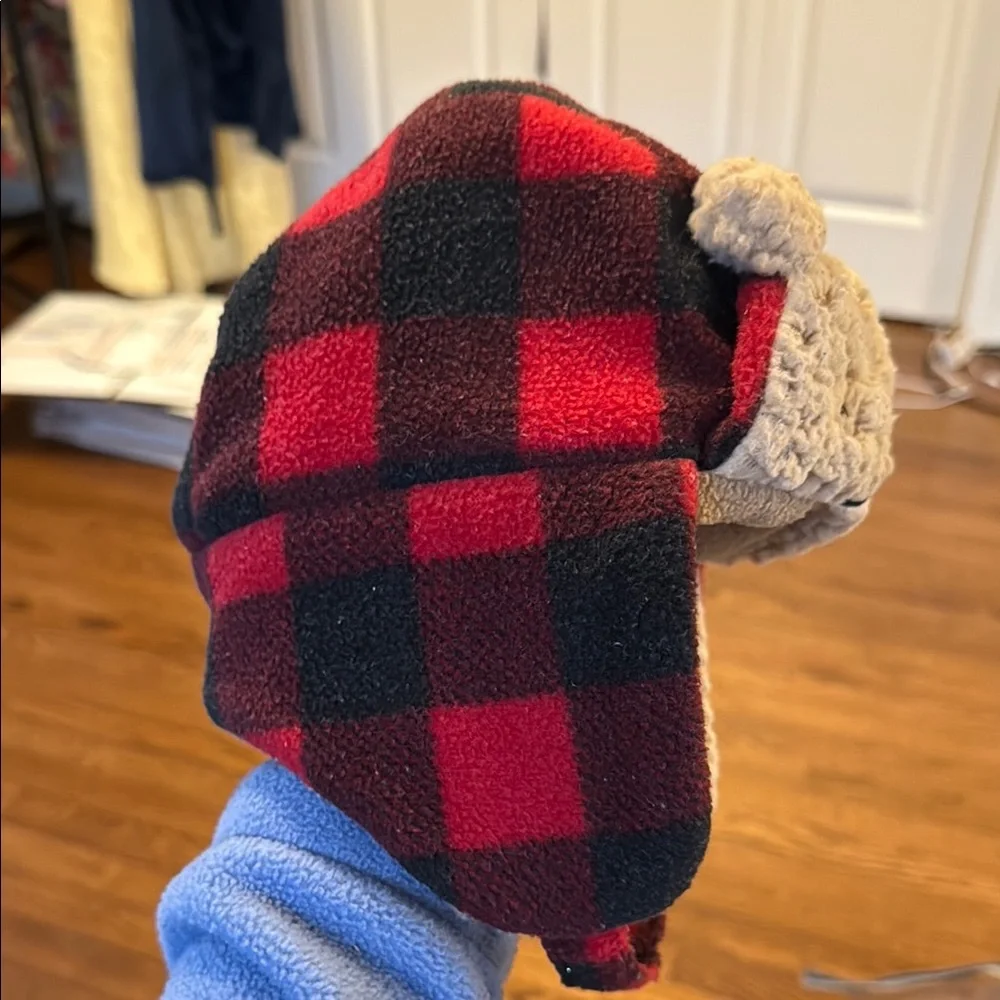 Addie & Tate Cozy Bear Kids Earflap Hat